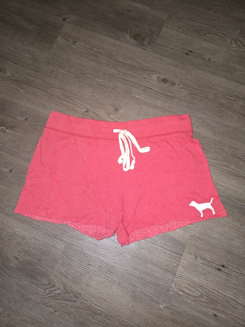 PINK Victoria's Secret Drawstring Lounge Shorts with Dog Logo